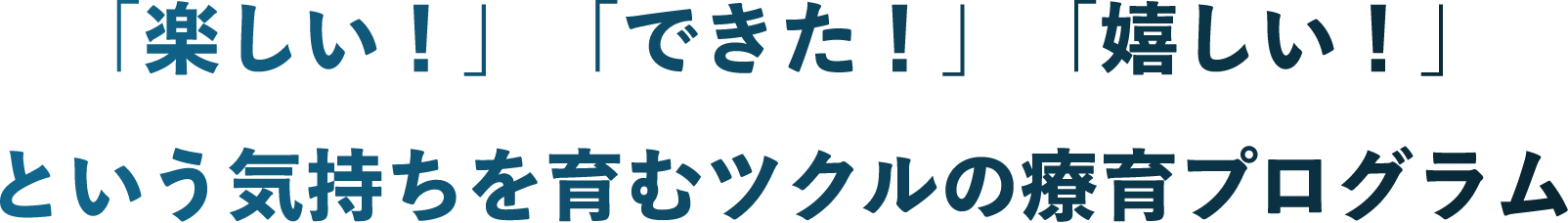 楽しい!できた!嬉しい!という気持ちを育むツクルの療育プログラム
