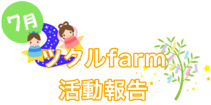 7月☆ツクルfarm活動報告